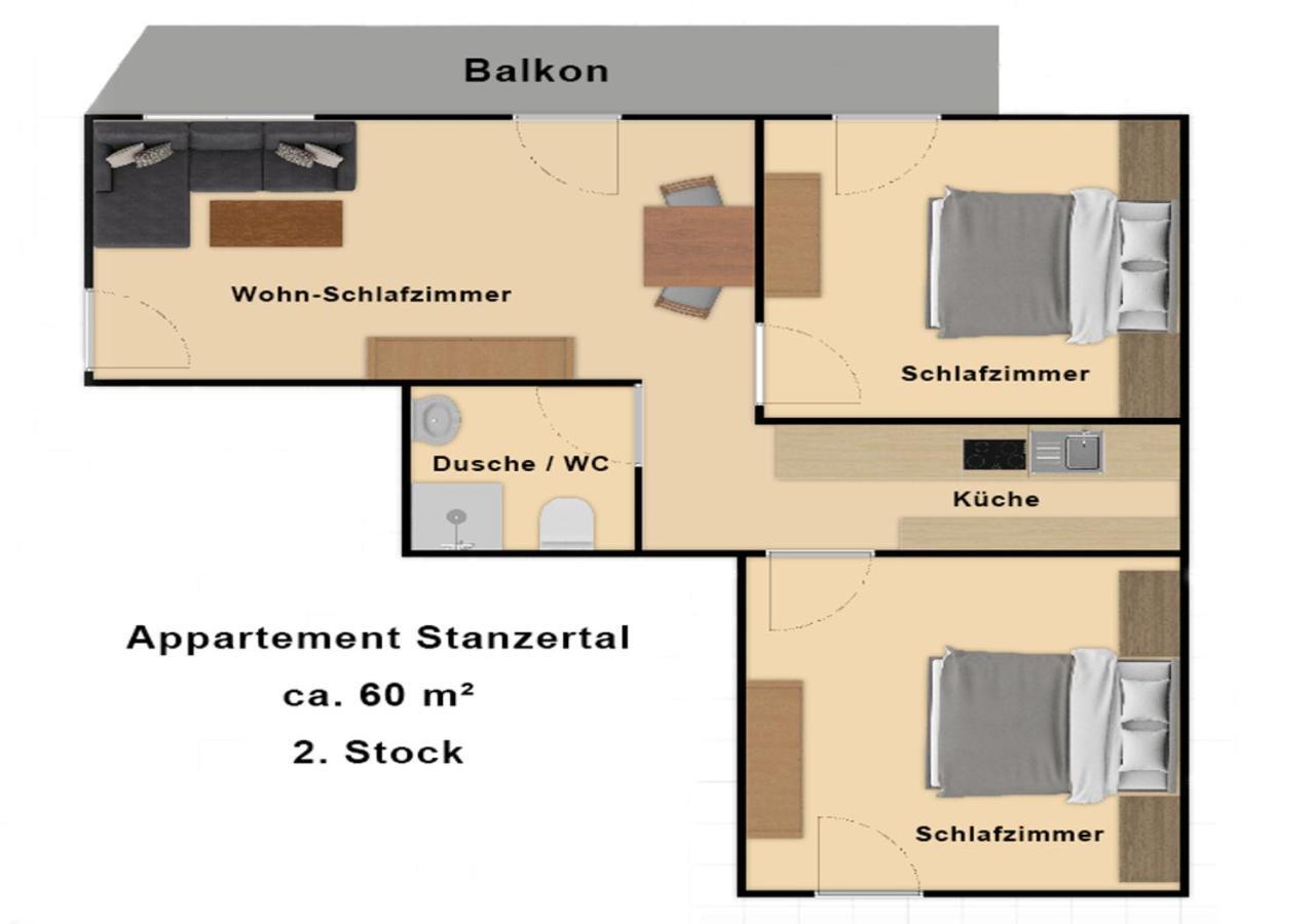 Appartement Pension St. Sebastian Pettneu am Arlberg Kültér fotó